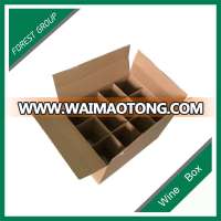 Nice paper custom cardboard paper wine glass packaging boxes for 12 bottles